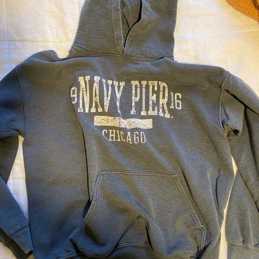 Navy Pier Chicago Hoodie - Blue